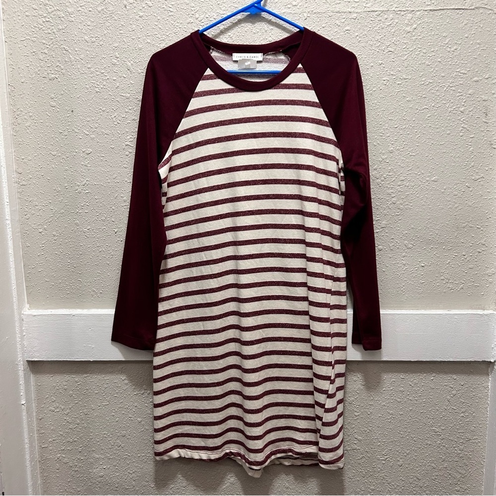 Chris & Carol Baseball Style Knit Dress